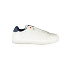 Mares white polyurethane men's sneaker with laces and cushioned sole, stylish casual footwear for everyday wear