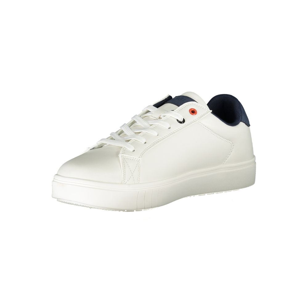 Mares white polyurethane men's sneaker with lace-up design and athletic style, featuring a cushioned sole and casual look.