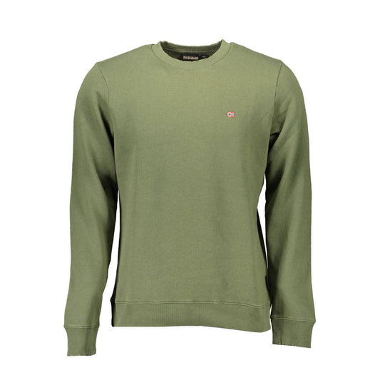 Napapijri Green Cotton Men Sweater Napapijri