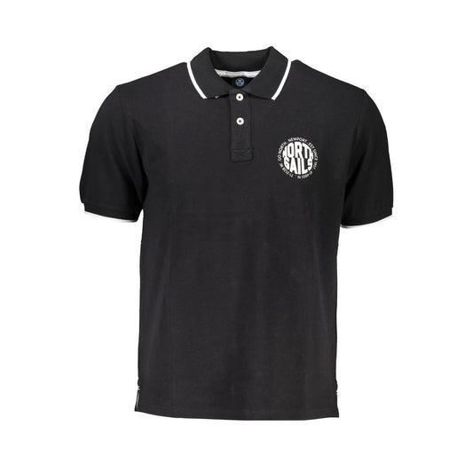 North Sails Black Cotton Men Polo Shirt North Sails