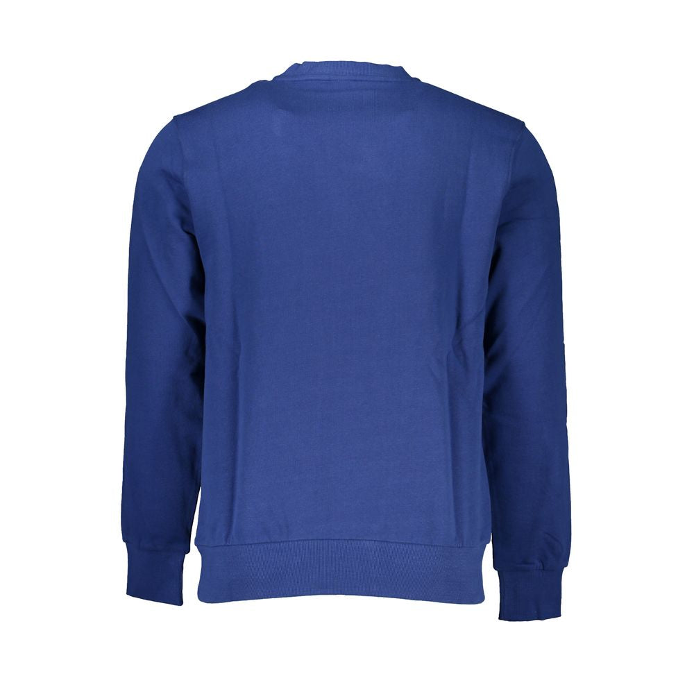North Sails blue cotton men's sweatshirt showing a relaxed fit with the North Sails logo on the chest.