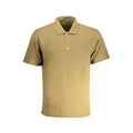 Green cotton men's polo shirt by La Martina with a classic collar and short sleeves, featuring subtle branding details.