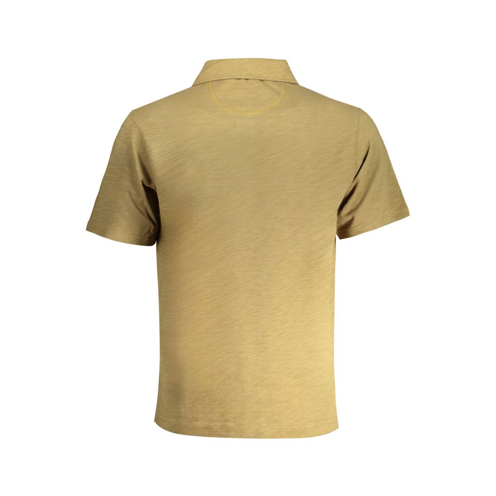 La Martina Verde cotton men's polo shirt with collar and short sleeves, featuring a classic fit and subtle branding.