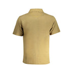 La Martina Verde cotton men's polo shirt with collar and short sleeves, featuring a classic fit and subtle branding.