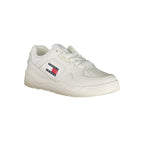 Tommy Hilfiger Bianco Donna sneaker made of polyurethane, featuring a sleek white design and casual athletic style.