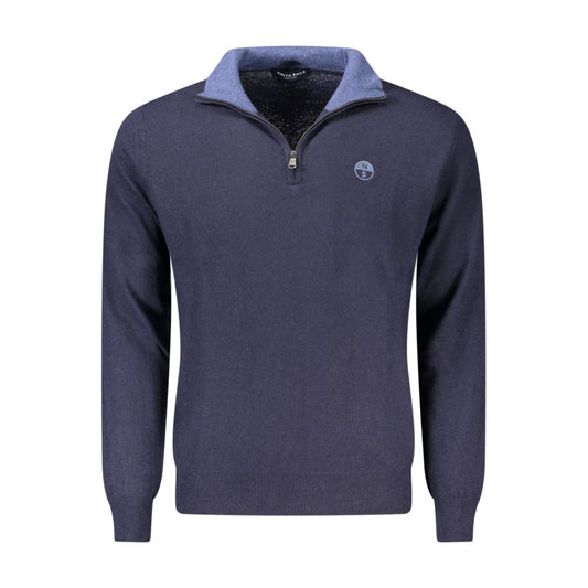 North Sails Blue Wool Men Sweater North Sails