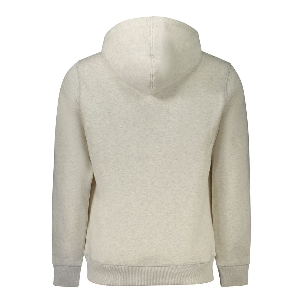 Calvin Klein Grigio cotton men's hoodie with front pocket and drawstrings, casual and comfortable for everyday wear.