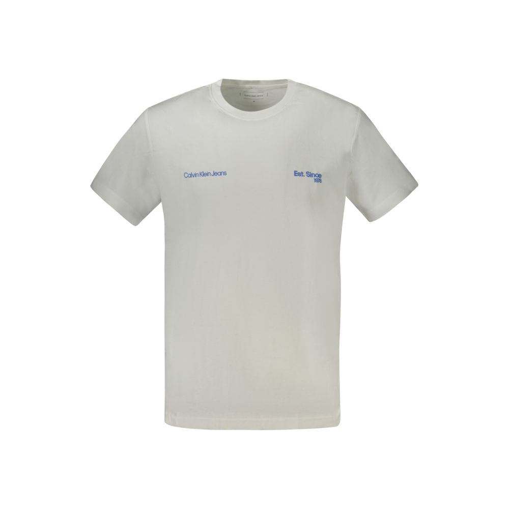 Calvin Klein White Cotton Men T-Shirt Calvin Klein