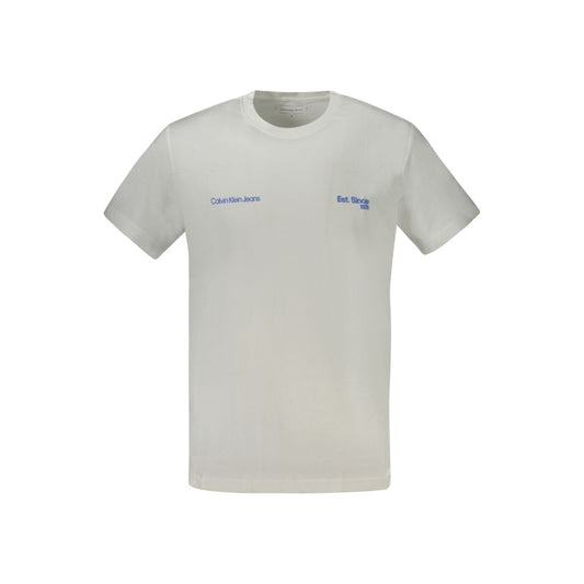 Calvin Klein White Cotton Men T-Shirt Calvin Klein
