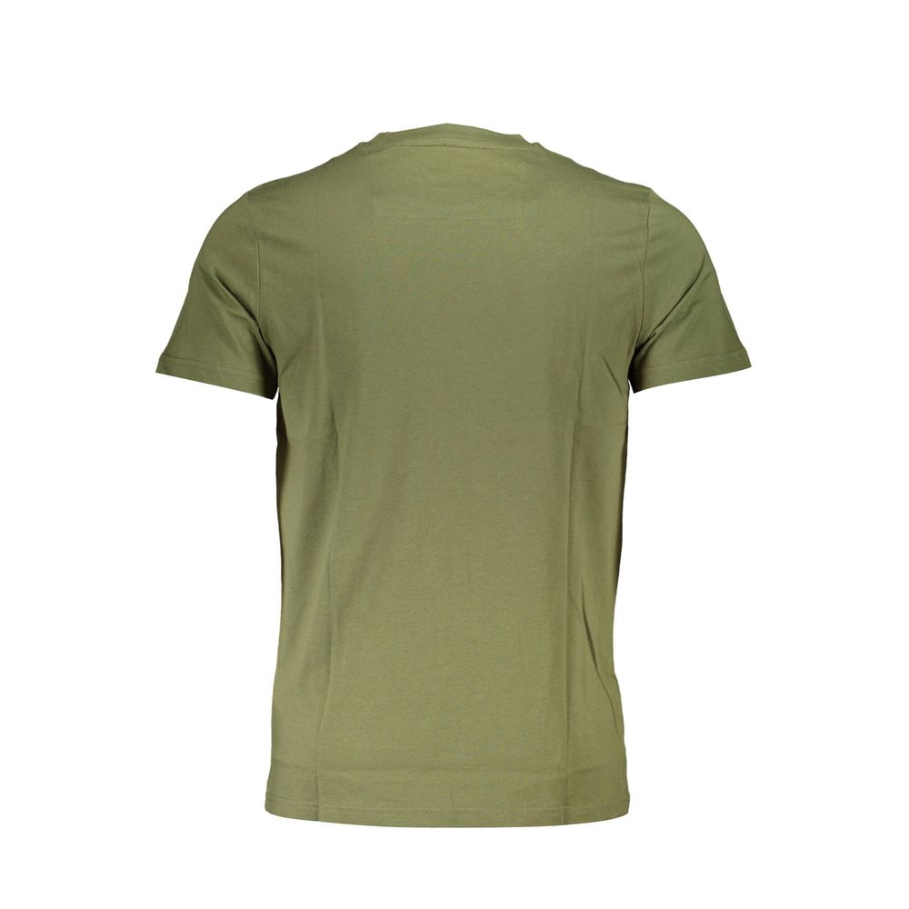 Cavalli Class Green Cotton Men T-Shirt Cavalli Class
