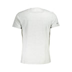 La Martina gray cotton men's T-shirt with crew neckline and logo detail, casual and comfortable for everyday wear.
