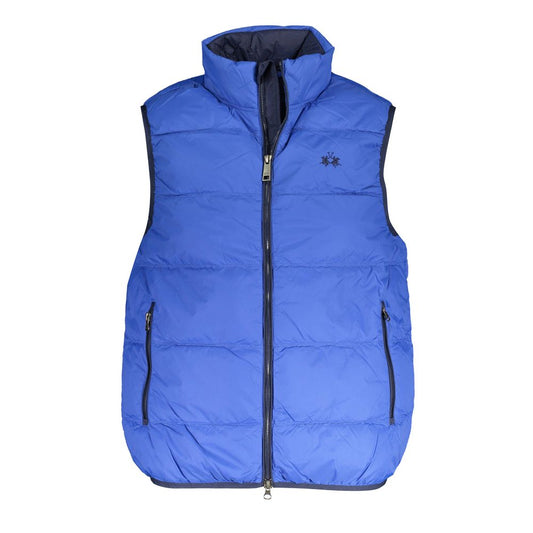 La Martina Blue Polyamide Men's Vest La Martina