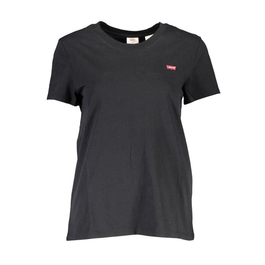 Levi's Black Cotton Women T-Shirt Levi's