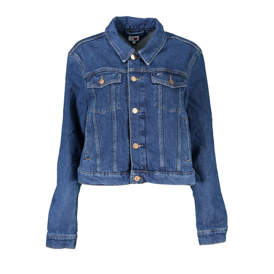 Tommy Hilfiger Blue Cotton Women Jacket Tommy Hilfiger