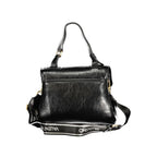 Mario Valentino Nero polyurethane women’s bag with adjustable handle, stylish handbag with sleek design and functional strap.