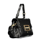 Mario Valentino Nero women's bag made of polyurethane with an adjustable handle, featuring a sleek, modern design.