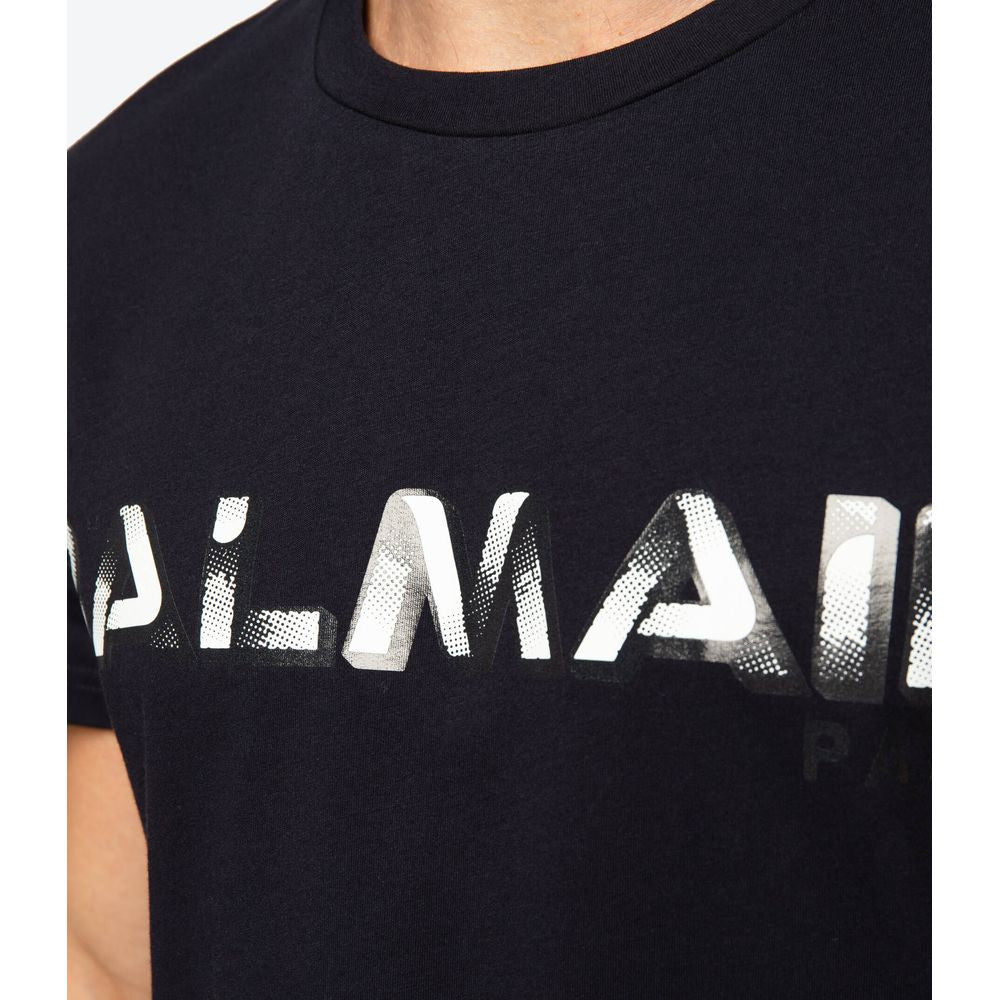Balmain Blue Cotton T-Shirt Balmain