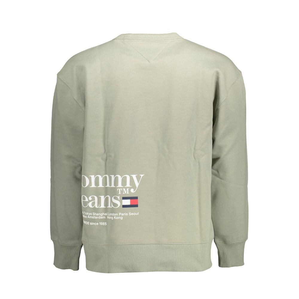 Tommy Hilfiger Green Cotton Men Sweater Tommy Hilfiger