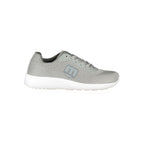 Mares brown polyester men's sneaker with white sole and lace-up design, casual athletic footwear for everyday wear.