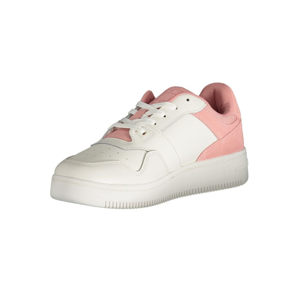 Tommy Hilfiger Rosa leather women's sneaker with white sole and casual design, featuring the brand logo on the side.
