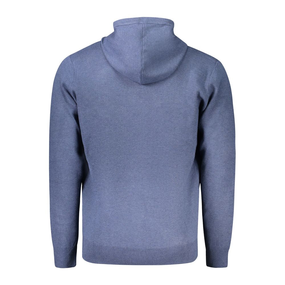 Norway 1963 blue polyamide men's cardigan with button closure and ribbed cuffs, displayed on a neutral background.