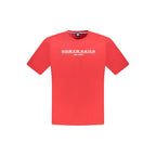 Red cotton men's T-shirt by North Sails featuring a classic fit and crew neck design.
