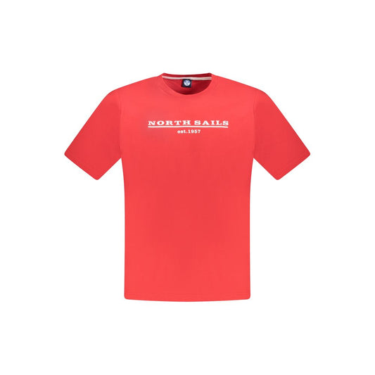 North Sails Red Cotton Men T-Shirt North Sails