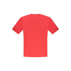 Red cotton men's T-shirt by North Sails featuring a classic crew neck and logo detail.
