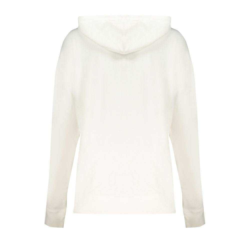 White cotton women's hoodie from North Sails featuring a relaxed fit and soft fabric, ideal for casual comfort.