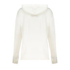 White cotton women's hoodie from North Sails featuring a relaxed fit and soft fabric, ideal for casual comfort.