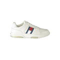 Tommy Hilfiger Bianco polyurethane men's sneaker with white design and sleek sporty style, featuring brand logo details.