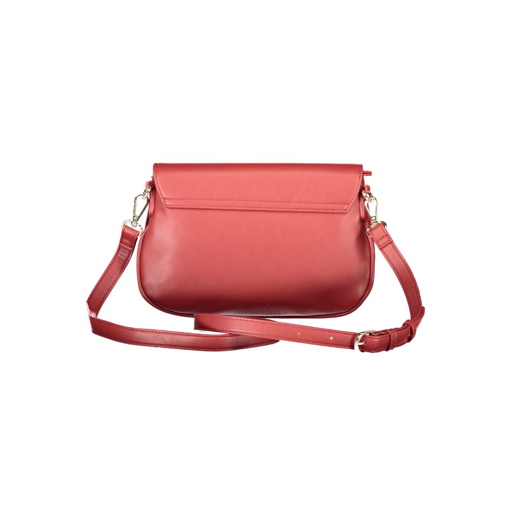 Mario Valentino Rosso women's polyurethane bag with sleek design and top handles, perfect for casual or evening wear.