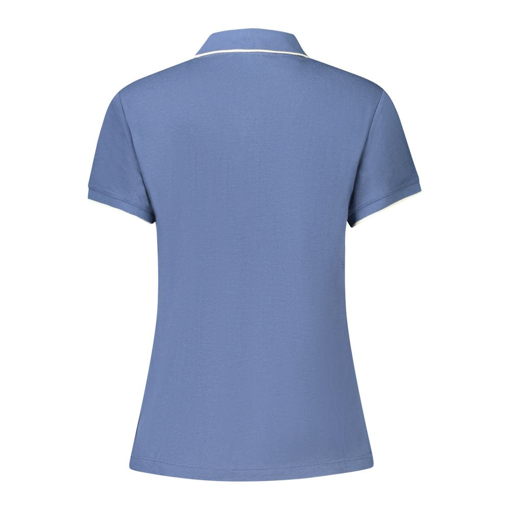 Blue North Sails women's modal polo shirt with a classic collar and short sleeves, displayed on a plain background.