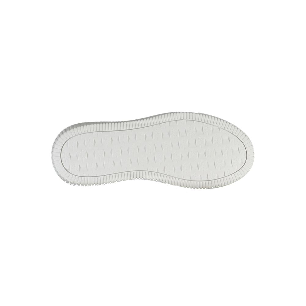 Calvin Klein Nero leather women's sneaker featuring sleek black design and classic lace-up style.