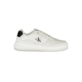 White leather women's sneaker by Calvin Klein featuring a sleek design and comfortable fit.