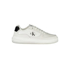 White leather women's sneaker by Calvin Klein featuring a sleek design and comfortable fit.