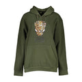 Cavalli Class Verde polyester women's sweatshirt with a relaxed fit and casual style, featuring a crew neckline and long sleeves.