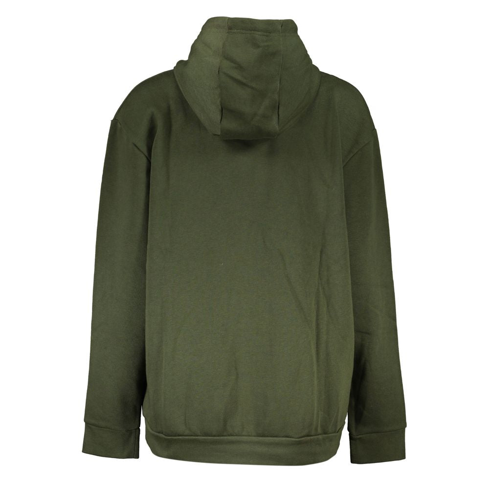Cavalli Class Verde polyester women's sweatshirt with a relaxed fit and long sleeves, featuring a casual, comfortable style.