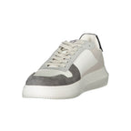 Calvin Klein white polyethylene men's sneaker with sleek design and lace-up closure, casual footwear for everyday wear.