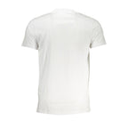 Cavalli Class Bianco cotton men's T-shirt featuring a classic crew neckline and minimalistic design.
