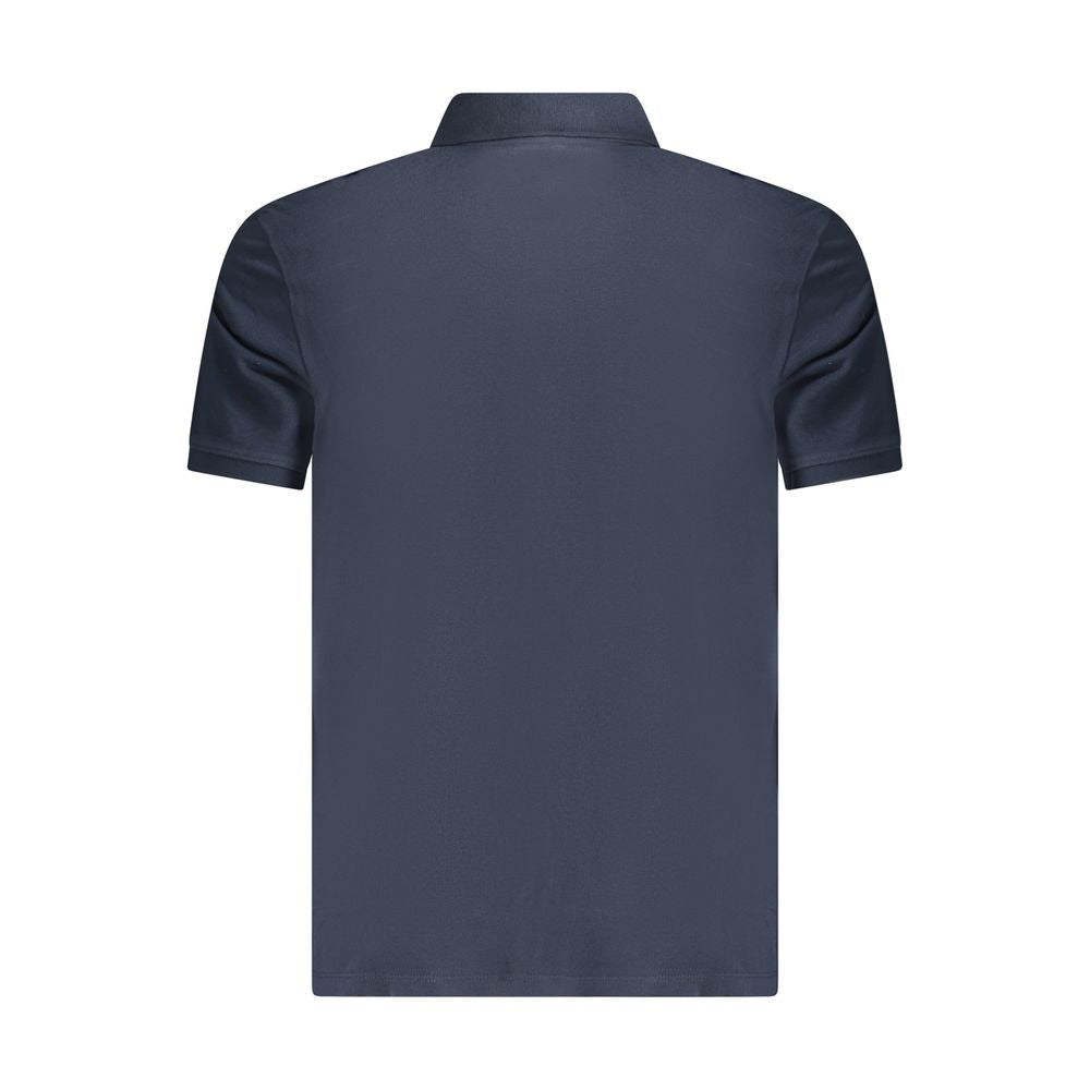 Timberland Blu Cotton Men Polo shirt with collar and short sleeves, featuring a classic fit and Timberland logo detail.