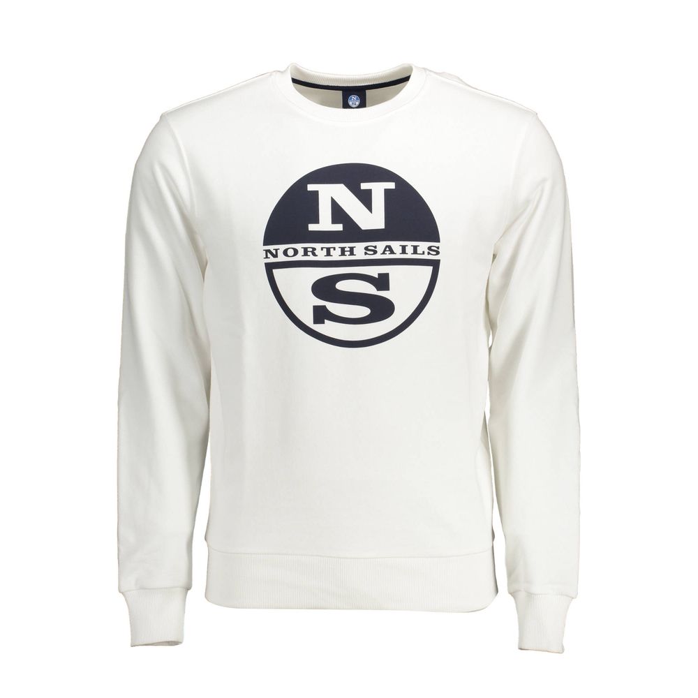 North Sails White Cotton Men Sweater North Sails