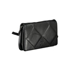 Calvin Klein black polyester shoulder bag with sleek design and adjustable strap, ideal for women.
