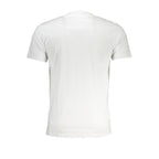 Cavalli Class Bianco cotton men's T-shirt with a classic crew neck and minimalist design, made from soft white fabric.