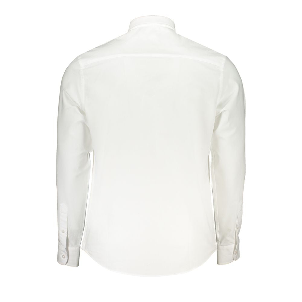 White North Sails men's cotton shirt displayed on a hanger, featuring a classic collar and button-front design.