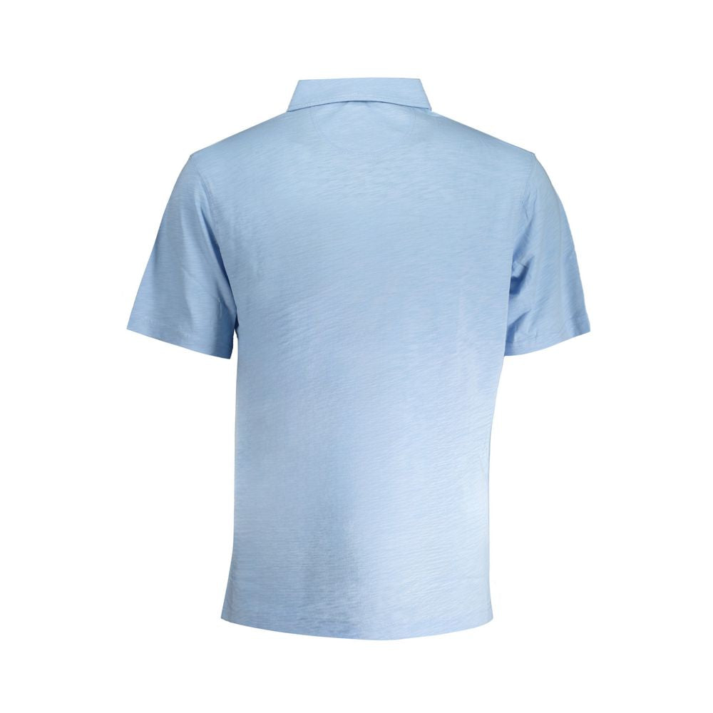 La Martina Light Blue Cotton Men Polo Shirt La Martina