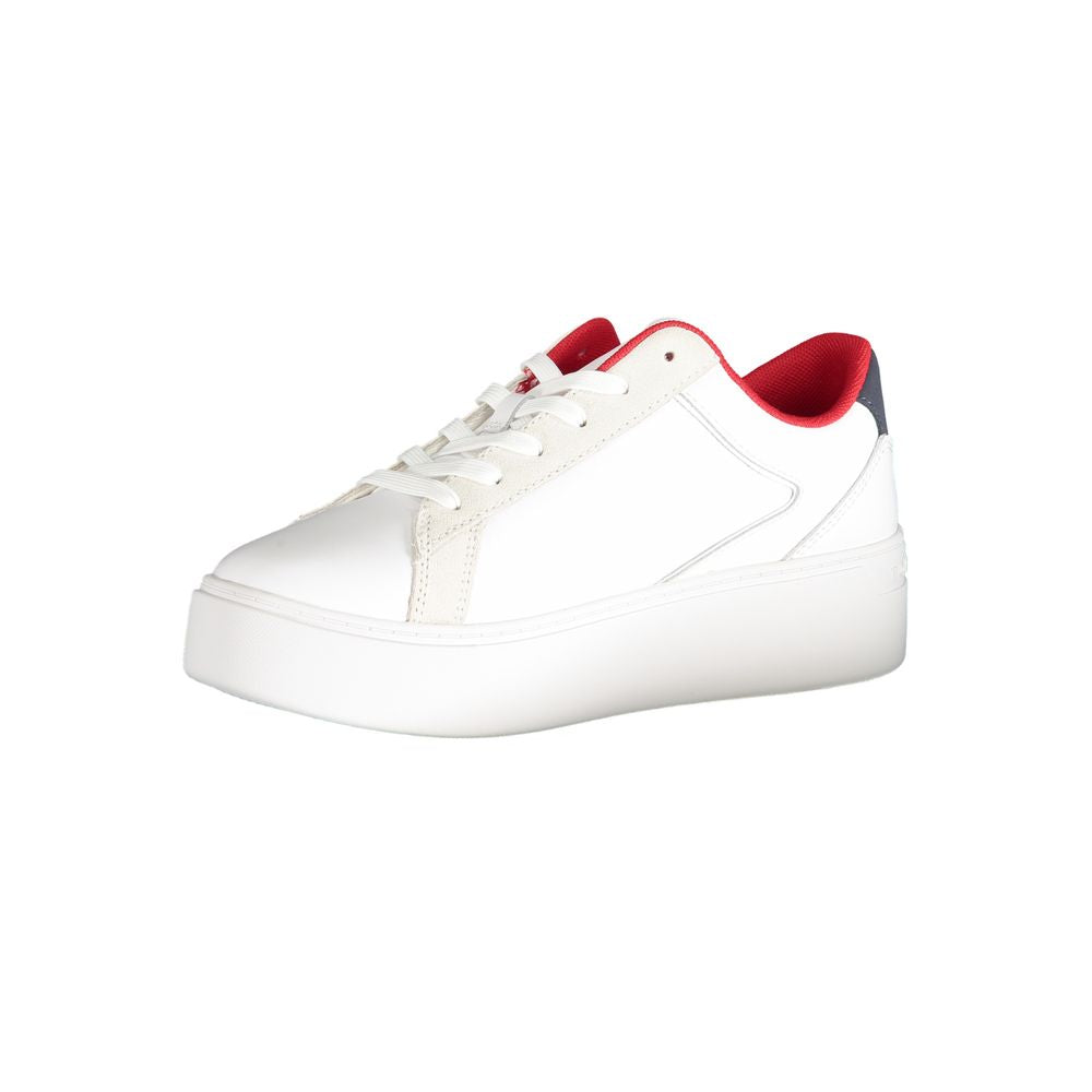 Tommy Hilfiger White Polyester Sneaker Tommy Hilfiger