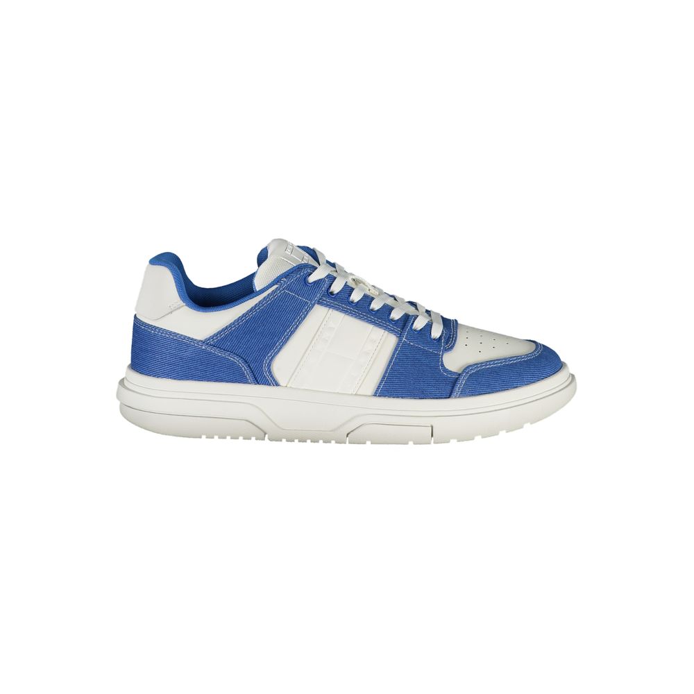Tommy Hilfiger Bianco polyurethane men's sneaker with white design and casual sporty style, featuring brand logo details.
