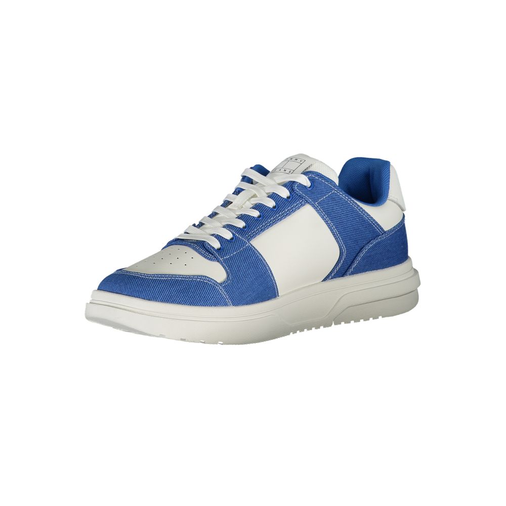 Tommy Hilfiger Bianco polyurethane men's sneaker with white design and sleek sporty appearance.