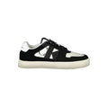 Calvin Klein white polyester men's sneaker with sleek design and rubber sole, casual footwear for everyday wear.